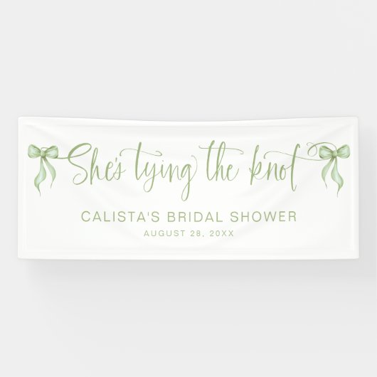 Sie bindet das Personalisierte Brautparty des Knot Banner (Horizontal)