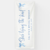 Sie bindet das Personalisierte Brautparty des Knot Banner (Vertikal)