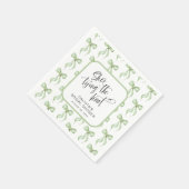 Sie bindet das Personalisierte Brautparty des Knot Serviette (Ecke)