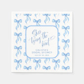 Sie bindet das Personalisierte Brautparty des Knot Serviette (Vorderseite)