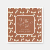 Sie bindet das Personalisierte Brautparty des Knot Serviette (Vorderseite)