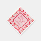 Sie bindet das Personalisierte Brautparty des Knot Serviette (Ecke)