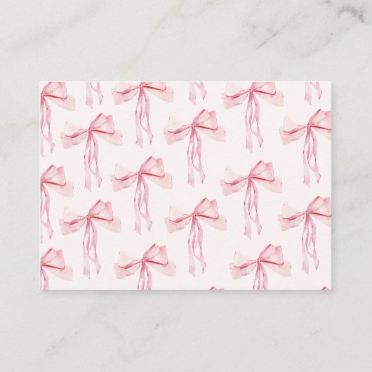 Sie bindet das Rezept-Brautparty Begleitkarte (Rückseite)