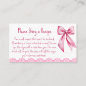 Sie bindet das Rezept für den Knoten Rosa Bogen Begleitkarte (Vorderseite)