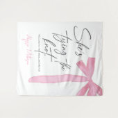 Sie bindet das Rosa-Bow-Brautparty an den Knoten Wandteppich (Vorderseite (Horizontal))