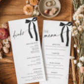 Sie bindet das Schwarze Bow-Menü des Brautparty an