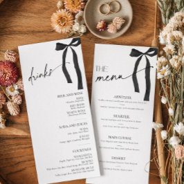 Sie bindet das Schwarze Bow-Menü des Brautparty an