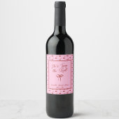 Sie bindet den Cocktail des Knot-Cherry-Brautparty Weinetikett