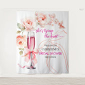 Sie bindet den Hintergrund des Brautparty des Knot Wandteppich (Vorderseite)