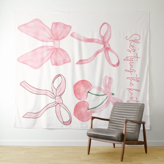 Sie bindet den Hintergrund des Knotens-Brautparty- Wandteppich (Beispiel (Horizontal))