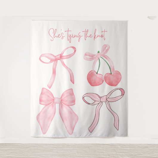 Sie bindet den Hintergrund des Knotens-Brautparty- Wandteppich (Vorderseite)