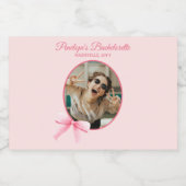 Sie bindet den Junggeselinnen-Abschied der Knot-Co Schaumweinetikett (Einzelnes Label)