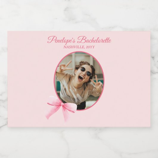 Sie bindet den Junggeselinnen-Abschied der Knot-Co Schaumweinetikett (Einzelnes Label)