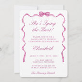 Sie bindet den Junggeselinnen-Abschied des Knot-Pi Einladung (Vorderseite)