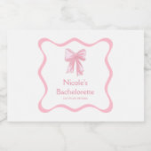 Sie bindet den Knot Bachelorette Champagner Schaumweinetikett (Einzelnes Label)