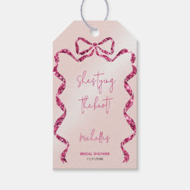 Sie bindet den knot-schicken Glitzer rosa Bugbrida Geschenkanhänger