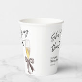 Sie bindet den Knoten | Black Bow Brautparty Pappbecher (Rechts)