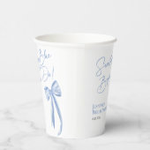 Sie bindet den Knoten | Blue Bow Brautparty Pape Pappbecher (Rechts)