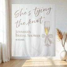 Sie bindet den Knoten | Brautparty-Backdrops