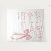 Sie bindet den Knoten | Brautparty-Backdrops Wandteppich (Vorderseite (Horizontal))