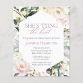 Sie bindet den Knoten | Bridal Shower Einladung (Vorderseite)