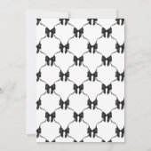 Sie bindet den Knoten Chic Schwarze Schleife Jungg Einladung (Rückseite)