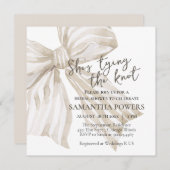 Sie bindet den Knoten Feiertagskarte (Vorne/Hinten)