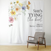 Sie bindet den Knoten | Hintergrund des Boho-Braut Wandteppich (Beispiel)