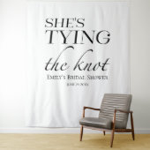 Sie bindet den Knoten | Hintergrund des Brautparty Wandteppich (Beispiel)