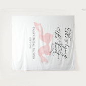 Sie bindet den Knoten | Hintergrund des Brautparty Wandteppich (Vorderseite (Horizontal))