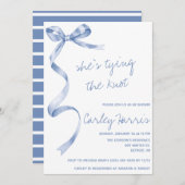 Sie bindet den Knoten! Modernes Brautparty Einladung (Vorne/Hinten)