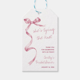 Sie bindet den Knoten! Modernes Brautparty Geschenkanhänger