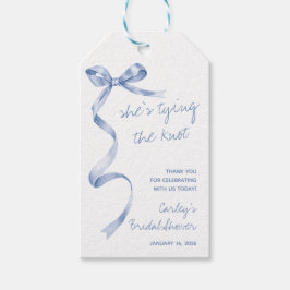 Sie bindet den Knoten! Modernes Brautparty Geschenkanhänger