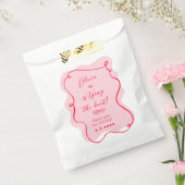 Sie bindet den Knoten Retro rosa und rot danke Geschenktütchen (Versiegelt)