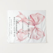 Sie bindet den Knoten Rosa Bogen Willkommensschild Wandteppich (Vorderseite (Horizontal))