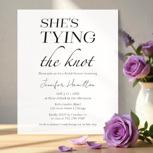 Sie bindet den Knoten | Schwarz-Weiß-Brautparty