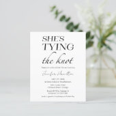 Sie bindet den Knoten | Schwarz-Weiß-Brautparty (Stehend Vorderseite)