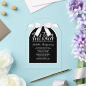 Sie bindet den Knoten Weiße Palette Bogen Acryleinladungen (Insitu (Hochzeit))