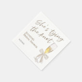 Sie bindet den Knoten | Weißes Brautparty Serviette (Ecke)