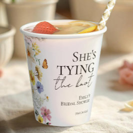 Sie bindet den Knoten | WILDBLUME BRAUTPARTY Pappbecher