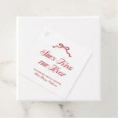 Sie bindet den nicht roten, eleganten Handgezeichn Geschenkanhänger (Beispiel)