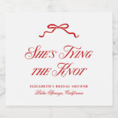 Sie bindet den nicht roten, eleganten Handgezeichn Schaumweinetikett (Einzelnes Label)