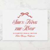 Sie bindet den nicht roten, eleganten Handgezeichn Schaumweinetikett (Einzelnes Label)