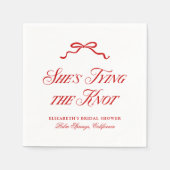 Sie bindet den nicht roten, eleganten Handgezeichn Serviette (Vorderseite)