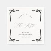 Sie bindet den Schwarzen Bow Napkins Serviette (Vorderseite)