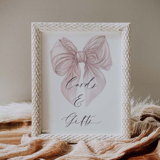 Sie bindet die Brautparty-Karten und Geschenke des Poster