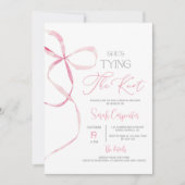 Sie bindet die Einladung zur Brautdusche von Knot (Vorderseite)