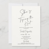 Sie bindet die Einladung zur Brautdusche von Knot (Vorderseite)