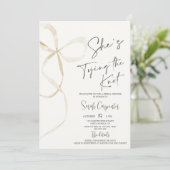 Sie bindet die Einladung zur Brautdusche von Knot (Stehend Vorderseite)