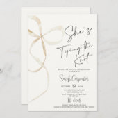 Sie bindet die Einladung zur Brautdusche von Knot (Vorne/Hinten)